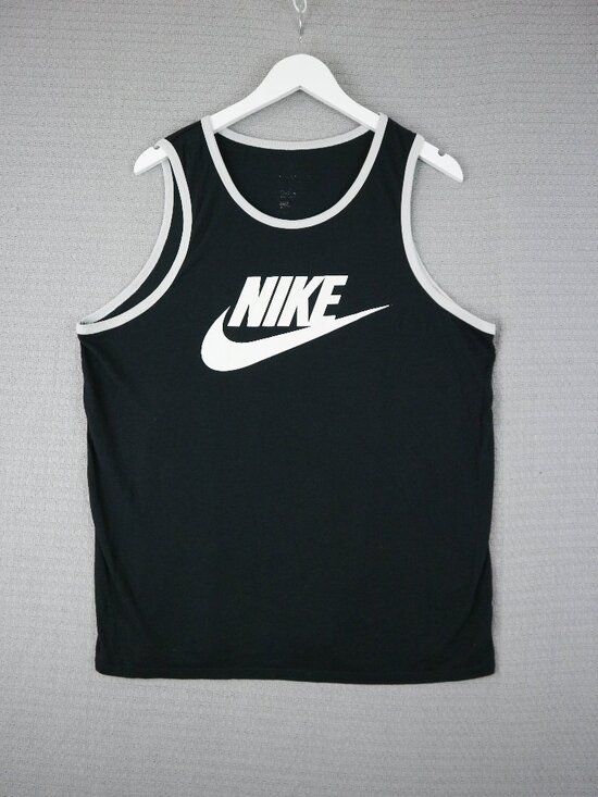 Nike Other - Nike Black and White Contrast Detail Logo Athletic Tank Top Sleeveless XL